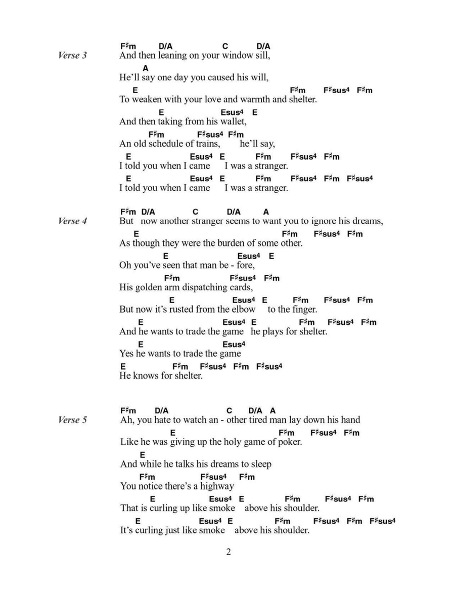 The Stranger Song The Stranger Song Acoustic Guitar scores gallery preview page 2