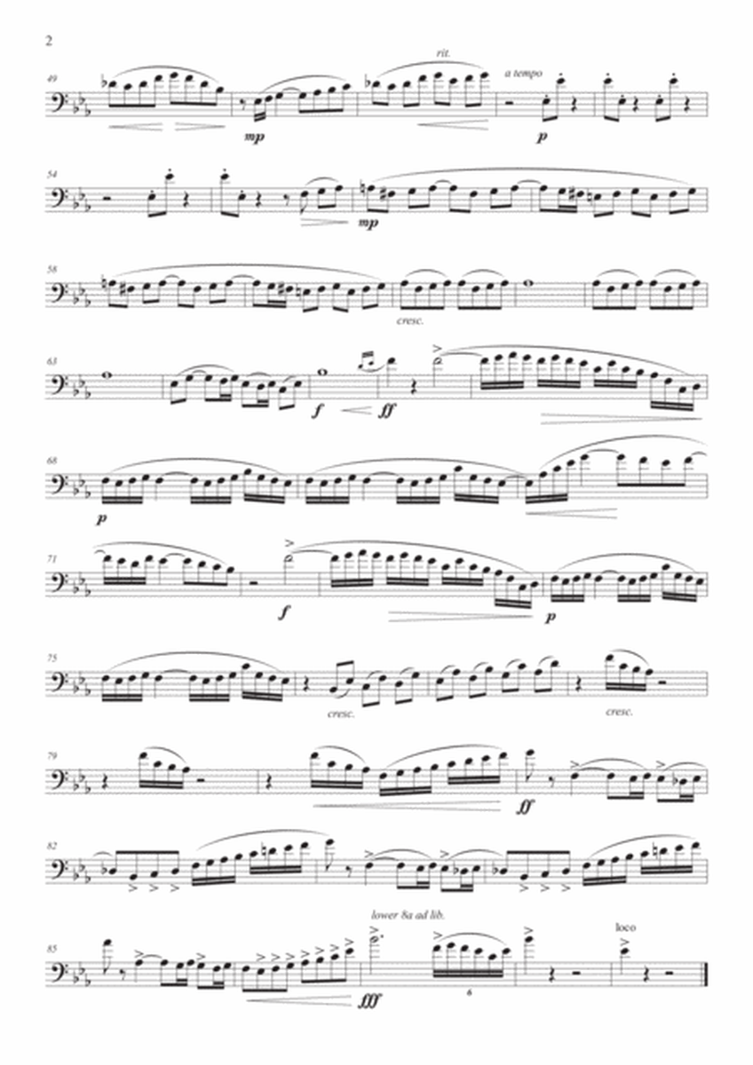 Prelude from "Suite Bergamasque" for Trombone and Piano image number null