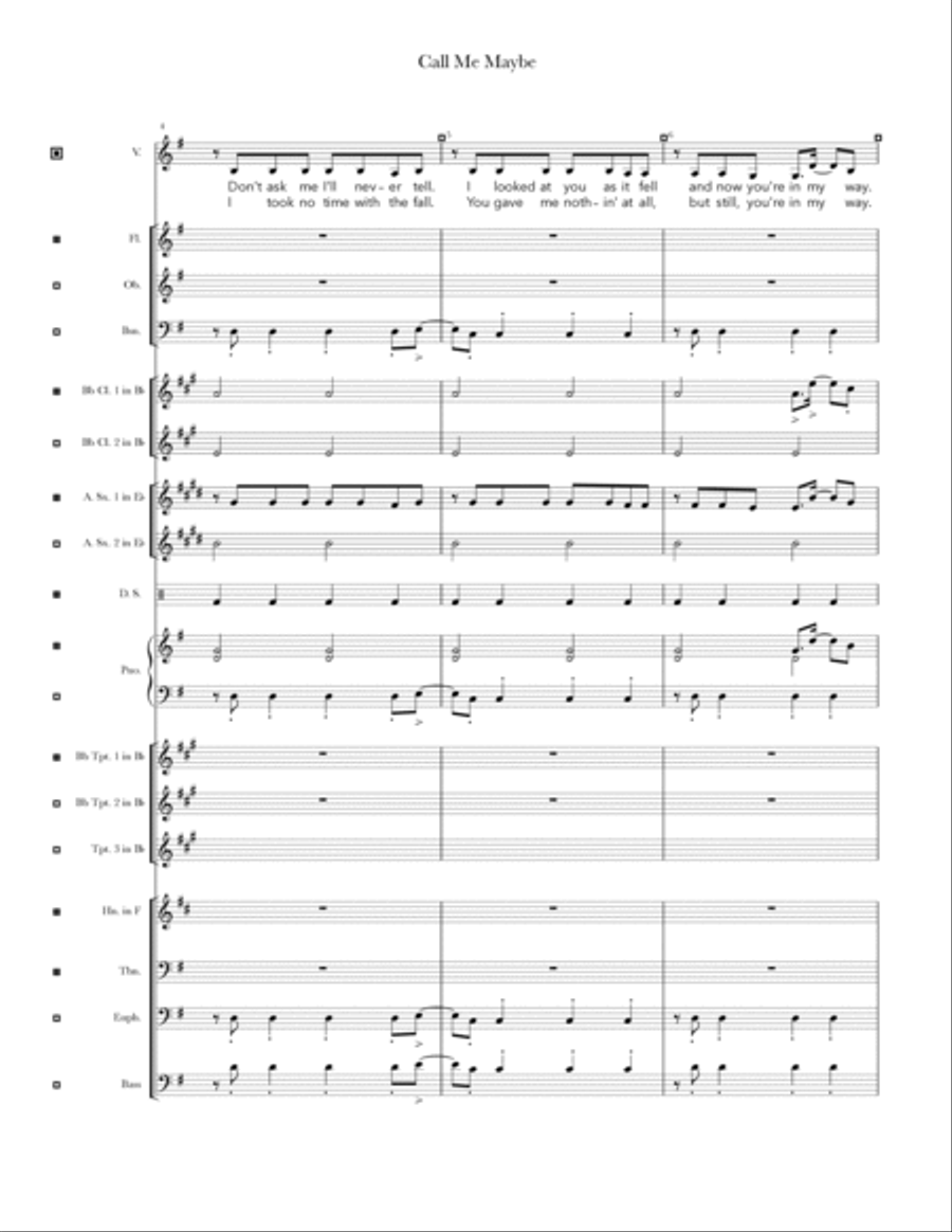 Call Me Maybe Chamber Music scores gallery preview page 2