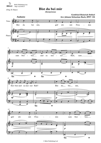 Bist du bei mir, BWV 508 (C Major)