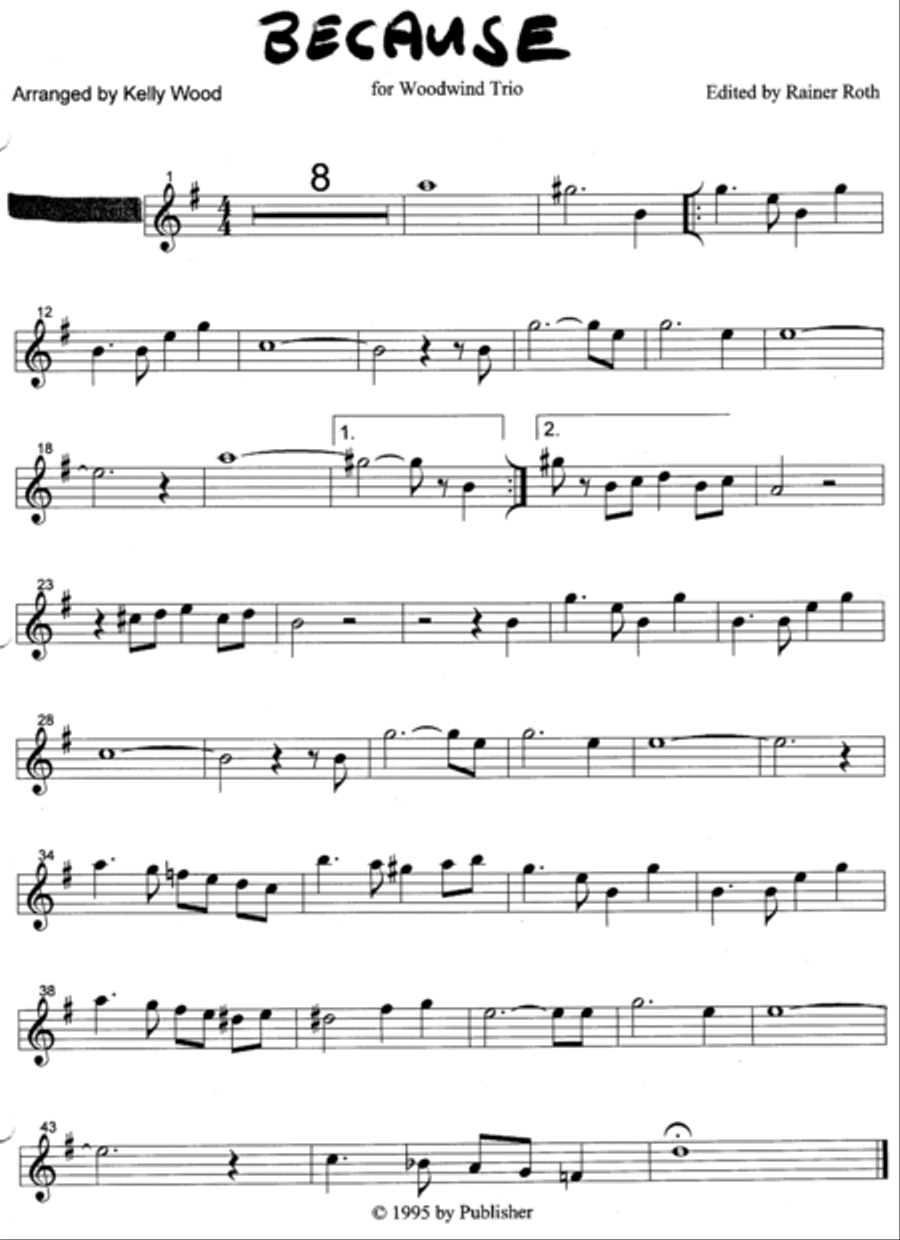 Because Woodwind Quintet scores gallery preview page 2