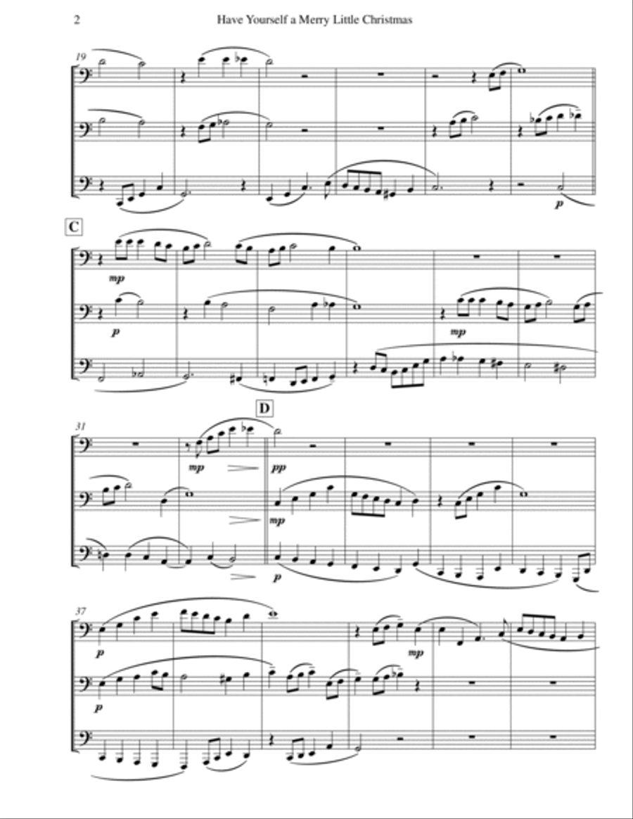 Have Yourself A Merry Little Christmas Brass Trio scores gallery preview page 2