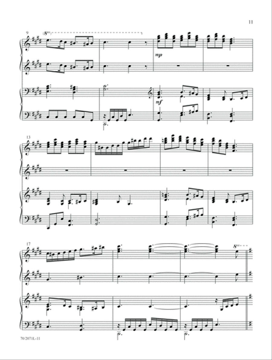 Go, Tell It on the Mountain Piano Duet scores gallery preview page 6