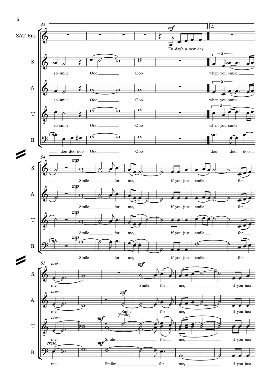 I Smile 4-Part scores gallery preview page 6