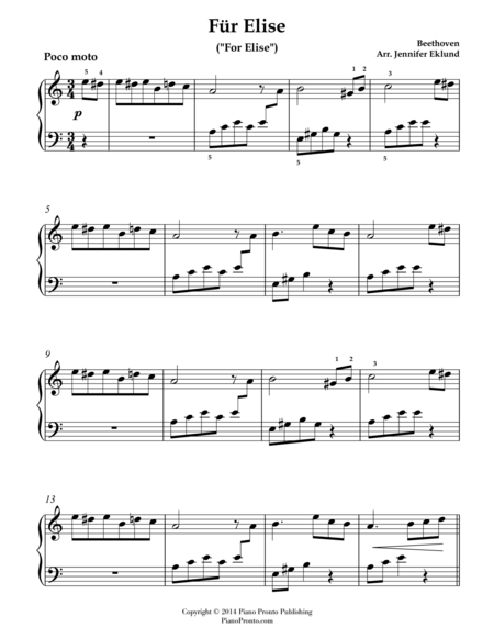 Fur Elise ~ Original Key Simplified Version with History Lesson Included! image number null