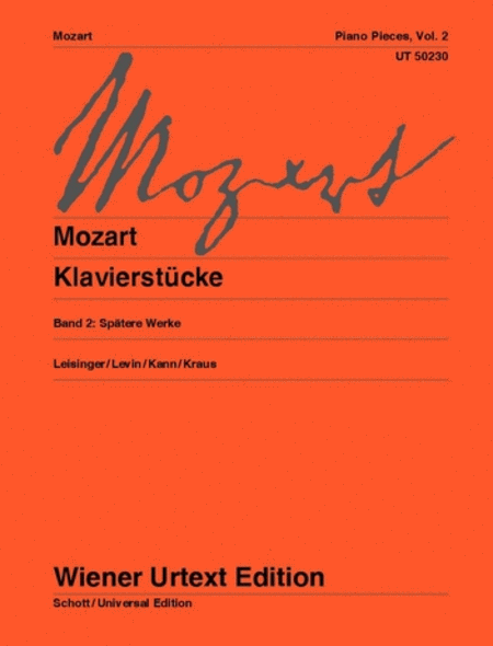 Mozart : Piano Pieces - Volume 2