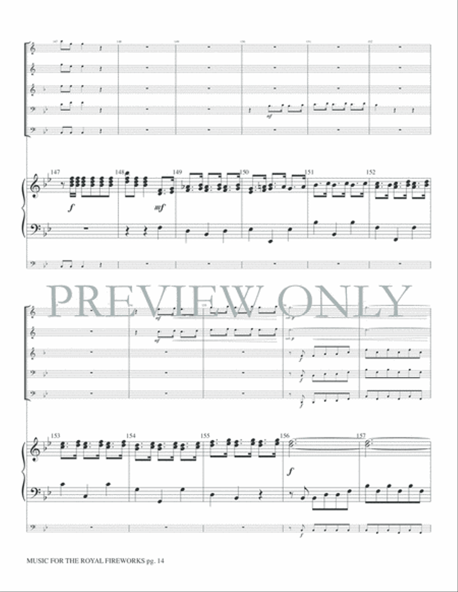 Music for the Royal Fireworks Brass Ensemble scores gallery preview page 16