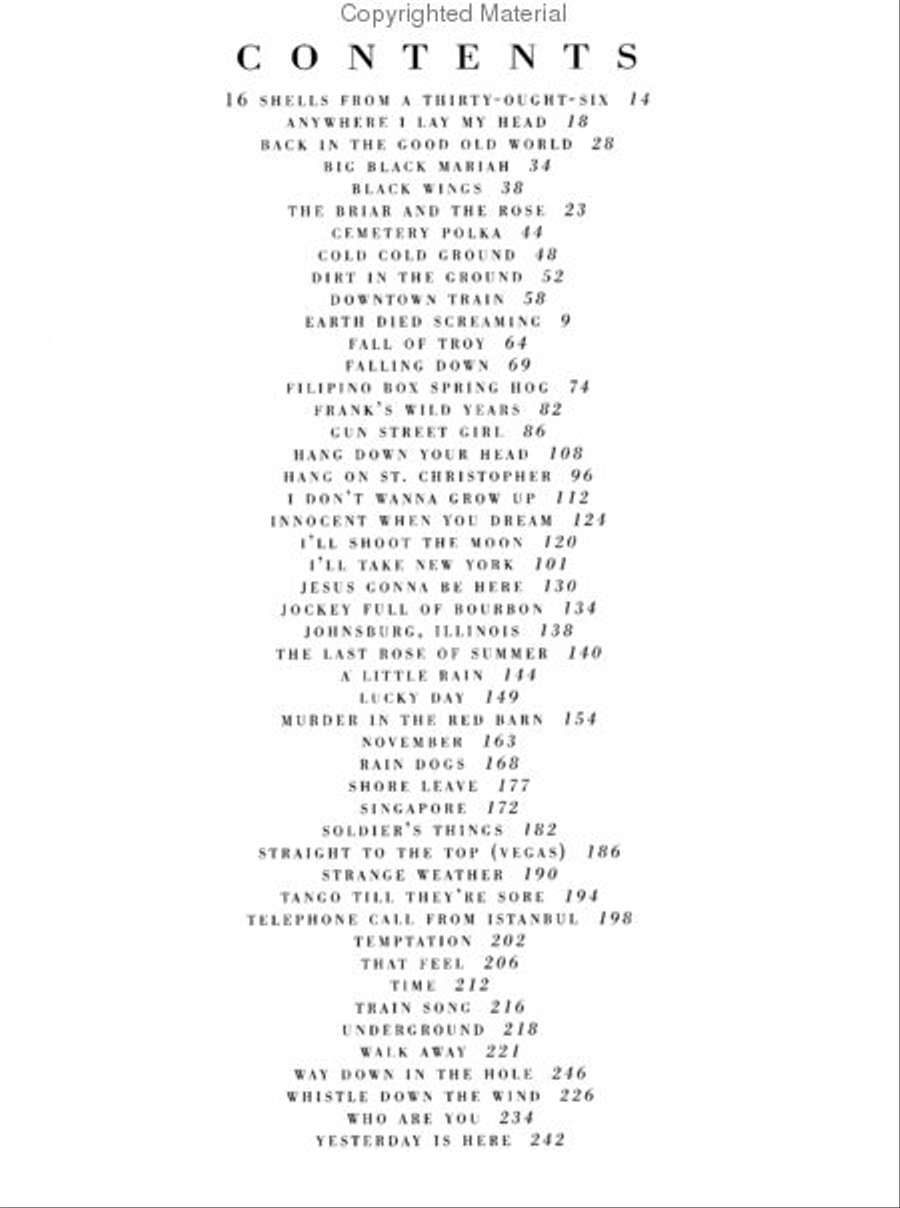 Tom Waits – Beautiful Maladies Piano, Vocal, Guitar scores gallery preview page 2