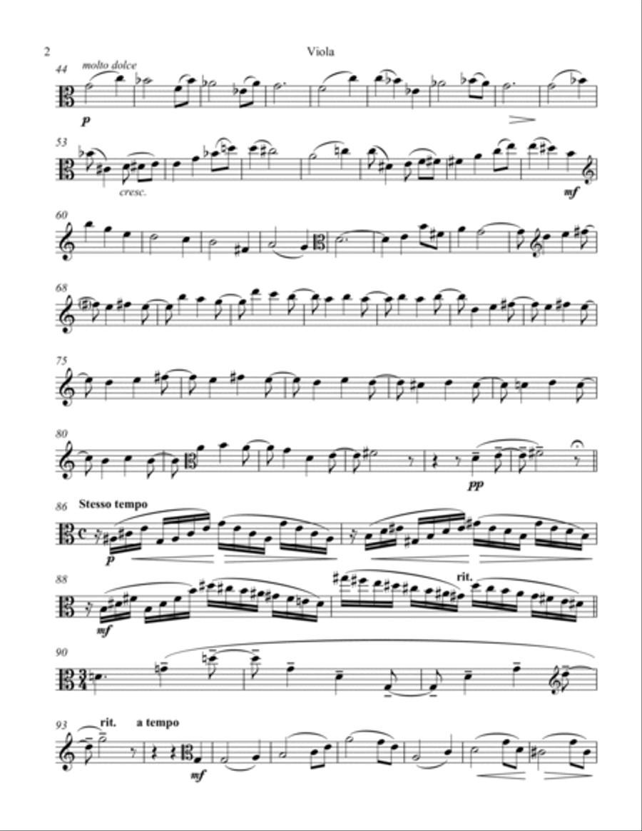 In the Calm of Eve In the Calm of Eve String Duet scores gallery preview page 2