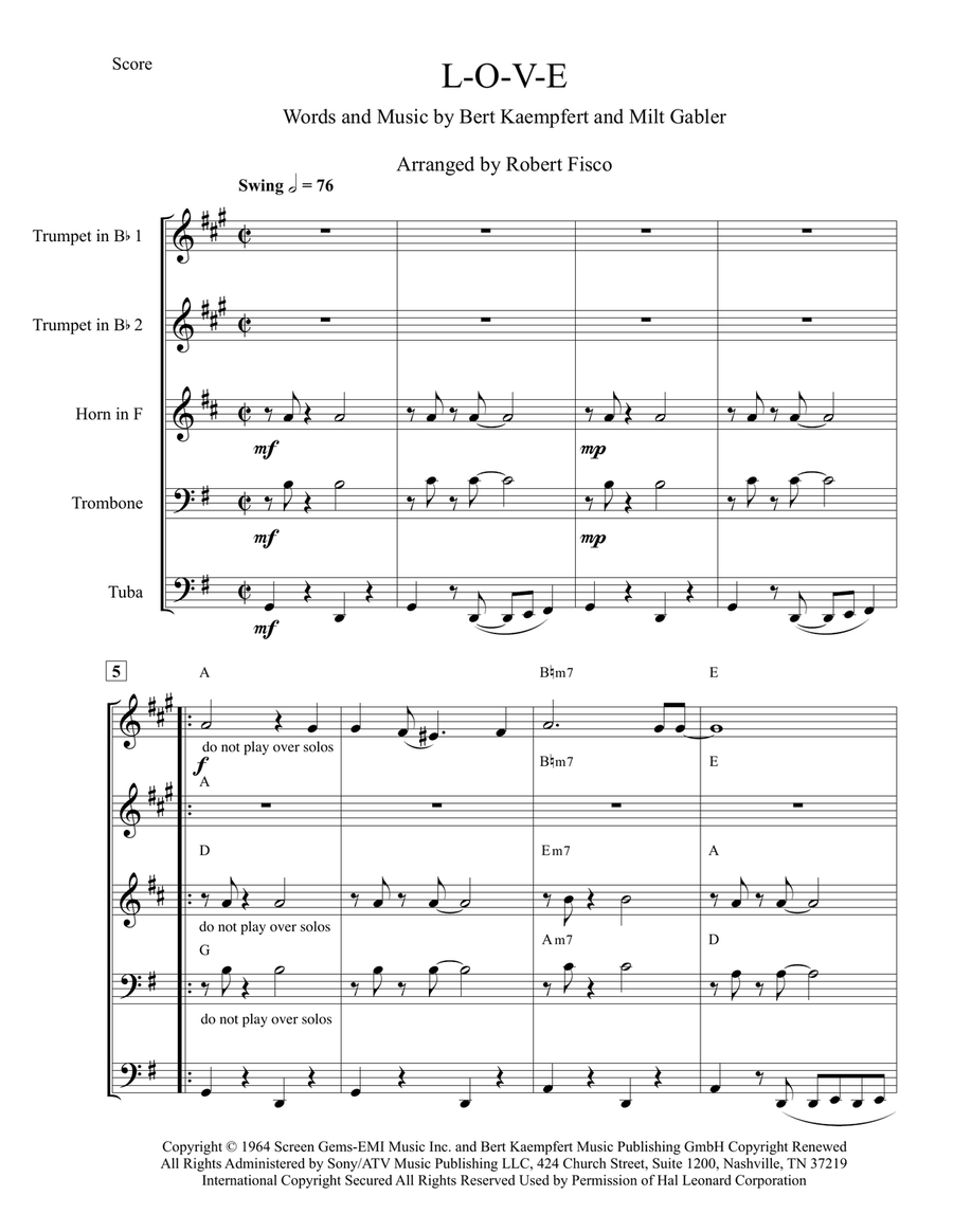 L-O-V-E Brass Ensemble scores gallery preview page 2