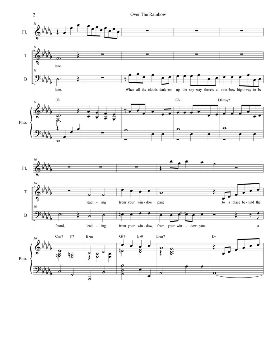 Over The Rainbow (from The Wizard Of Oz) Piano scores gallery preview page 2