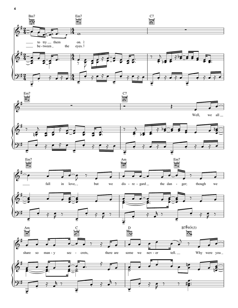 The Stranger The Stranger Piano, Vocal, Guitar scores gallery preview page 4