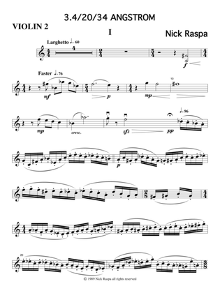 3.4/20/34 Angstrom (String Quartet) Violin 2 part