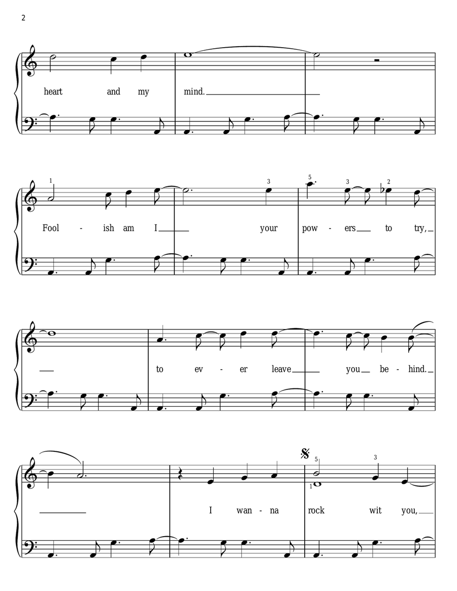 Rock Wit U Easy Piano scores gallery preview page 2