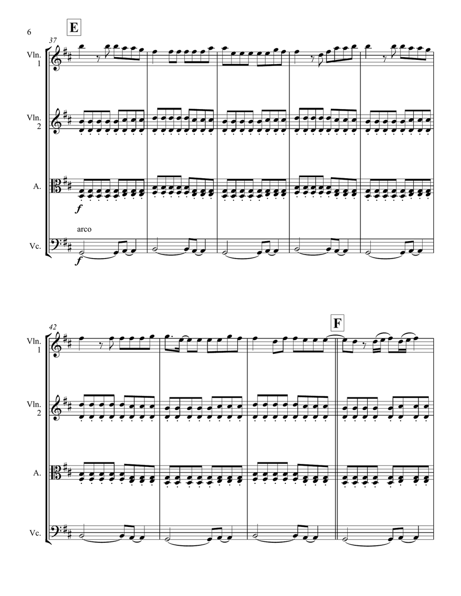Something Just Like This String Quartet scores gallery preview page 6