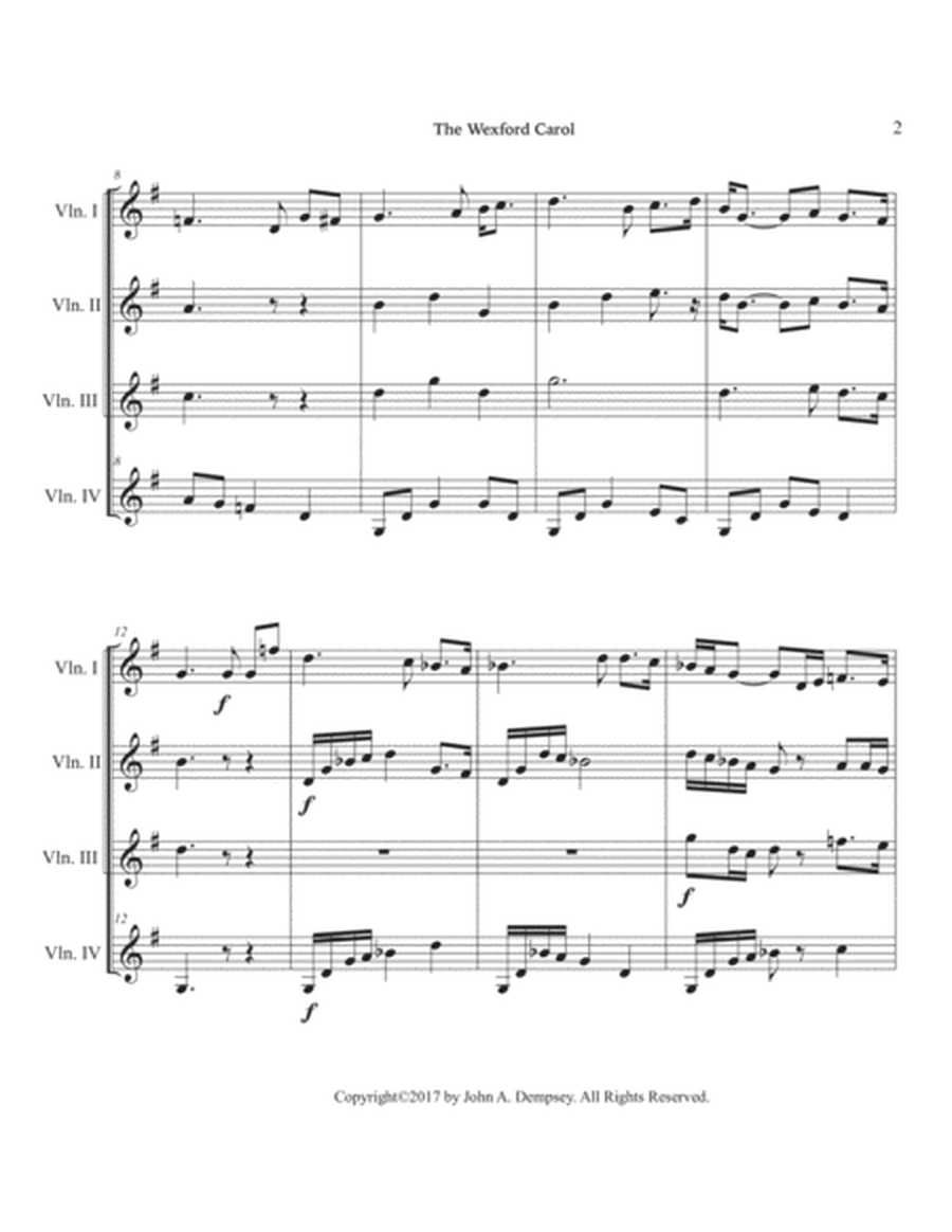 The Wexford Carol (Violin Quartet) image number null