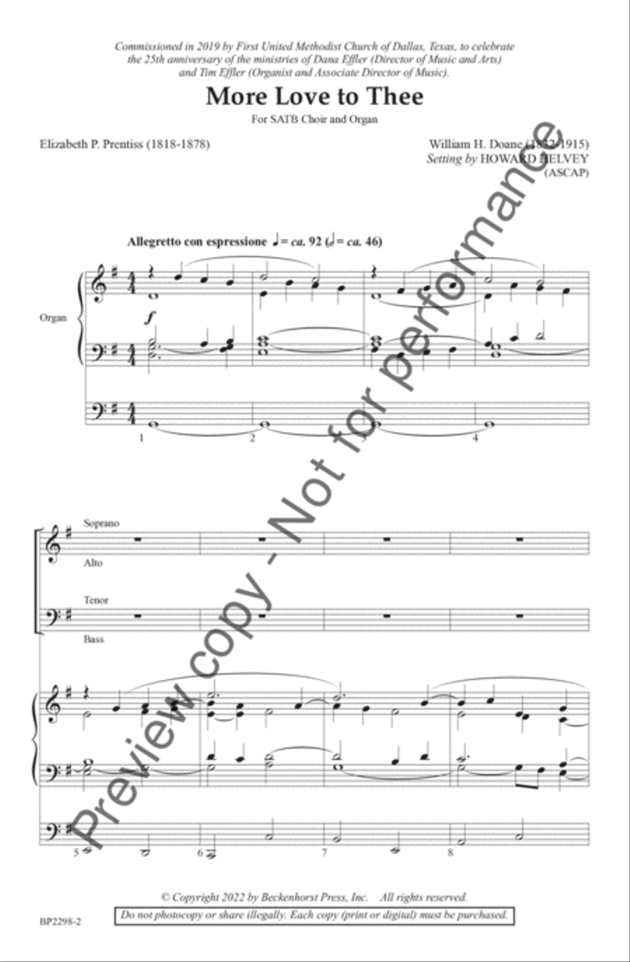 More Love To Thee - Helvey 4-Part scores gallery preview page 3