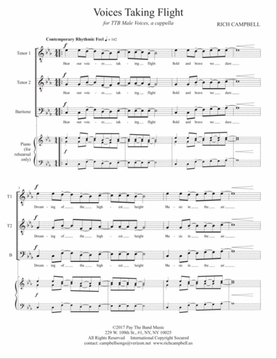 Voices Taking Flight 3-Part scores gallery preview page 3