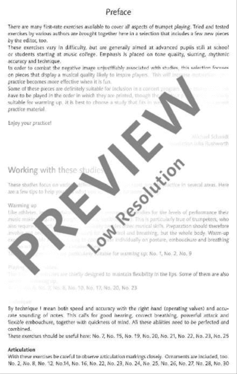 30 Characteristic Studies B-Flat Trumpet scores gallery preview page 2