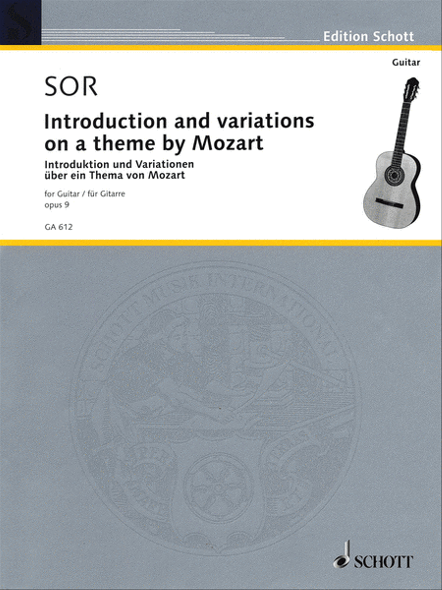 Introduction and Variations on a Theme of Mozart, Op. 9 Acoustic Guitar scores gallery preview page 1