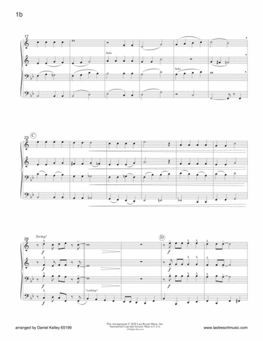 Music for Four Brass, Christmas, Score 65199