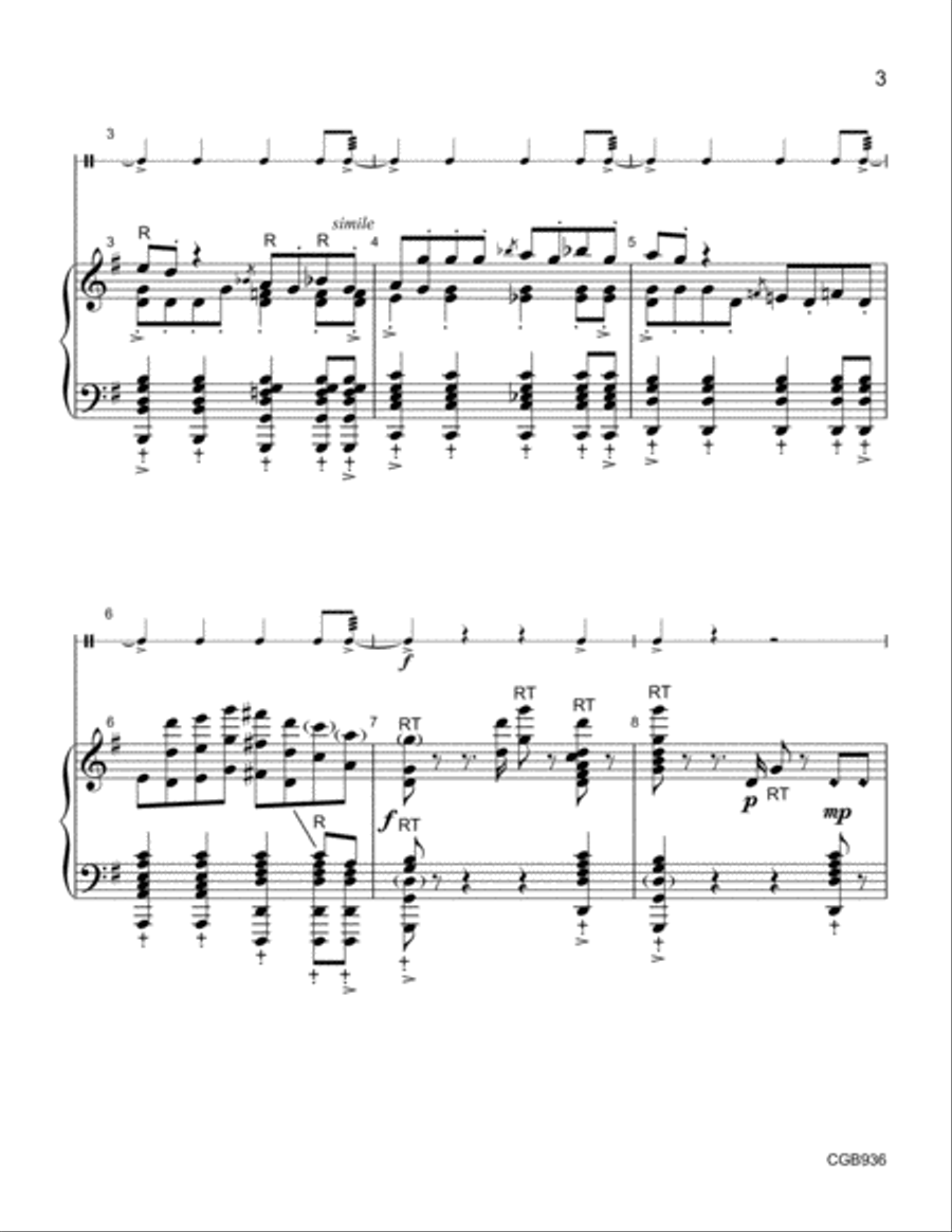 Blue Tango Blue Tango Handbell Choir scores gallery preview page 3