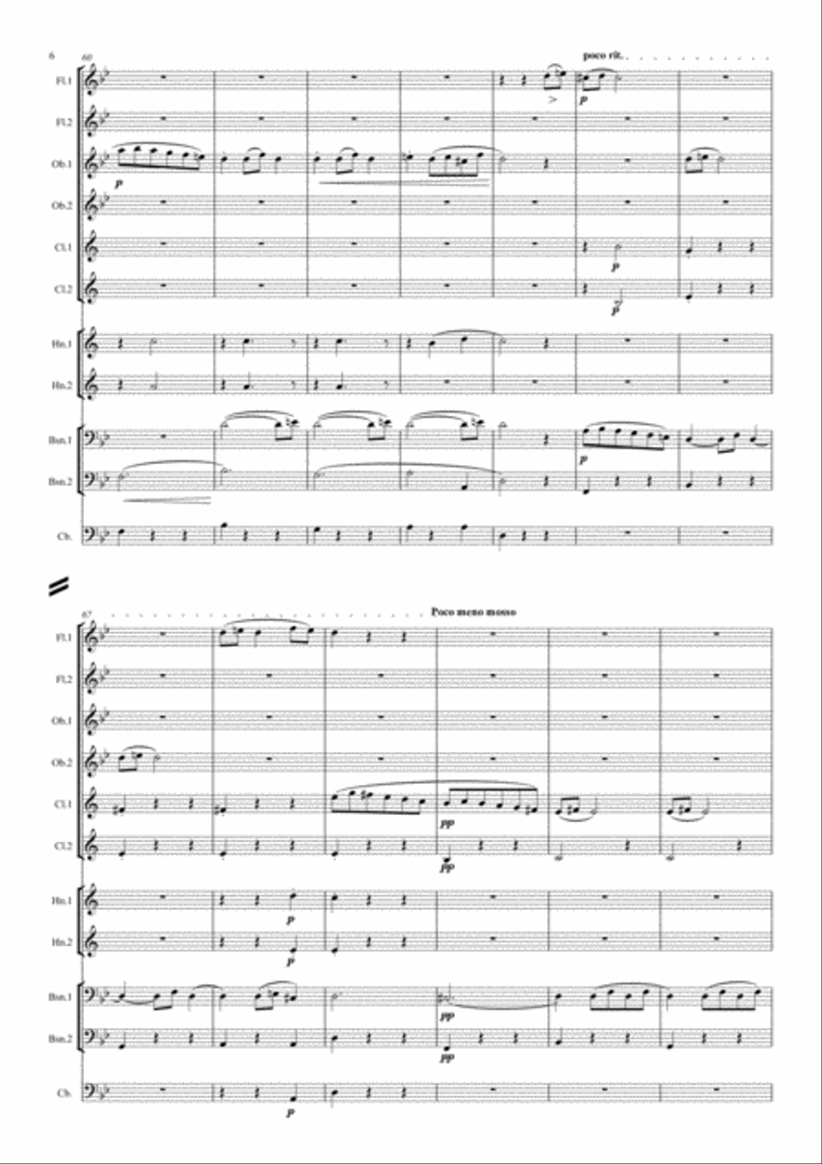 Dvorak: Serenade for Strings Op.22 Mvt. II Waltz - symphonic wind String Orchestra scores gallery preview page 6