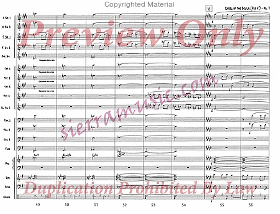 Carol of the Bells (pro) Jazz Ensemble scores gallery preview page 8