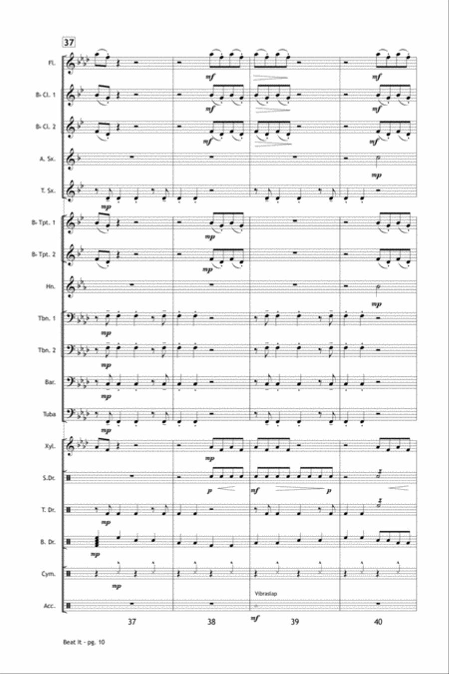 Beat It Marching Band scores gallery preview page 11