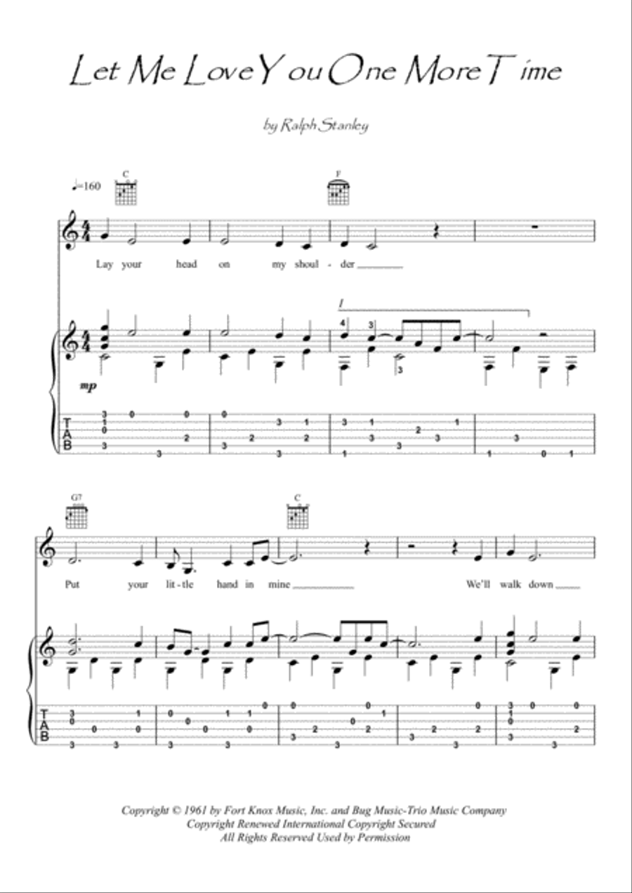 Let Me Love You One More Time Acoustic Guitar scores gallery preview page 1