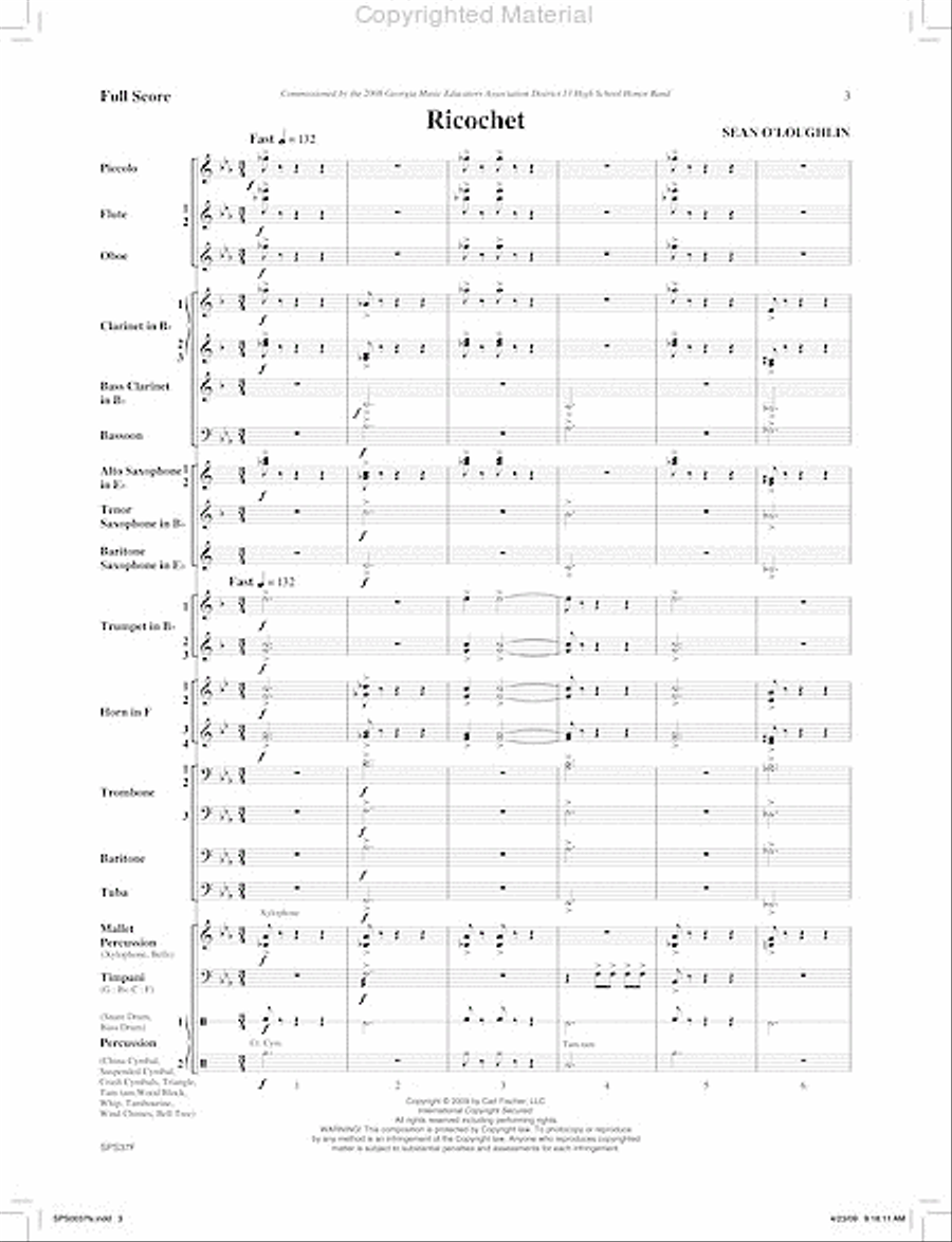 Ricochet Ricochet Concert Band scores gallery preview page 4