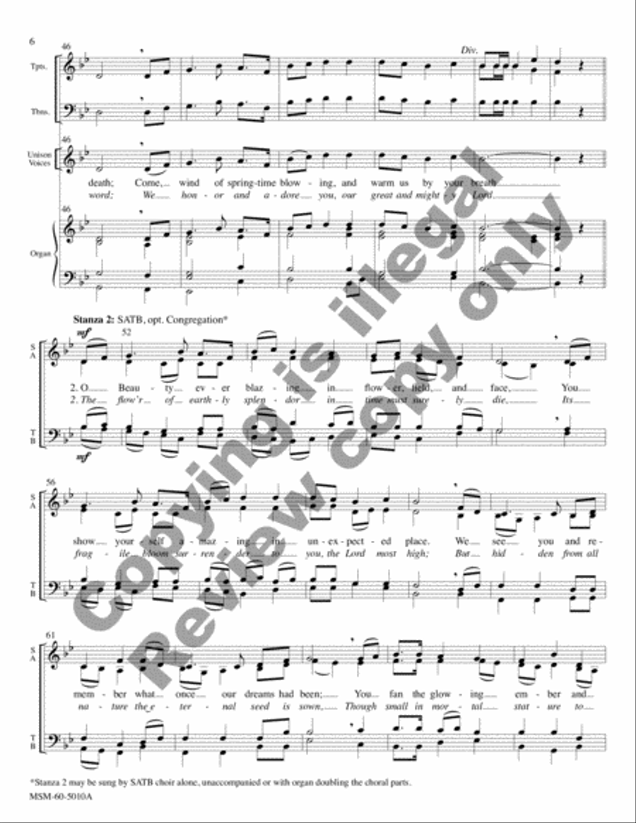 O Spirit All-Embracing (Full Score) Choir scores gallery preview page 14