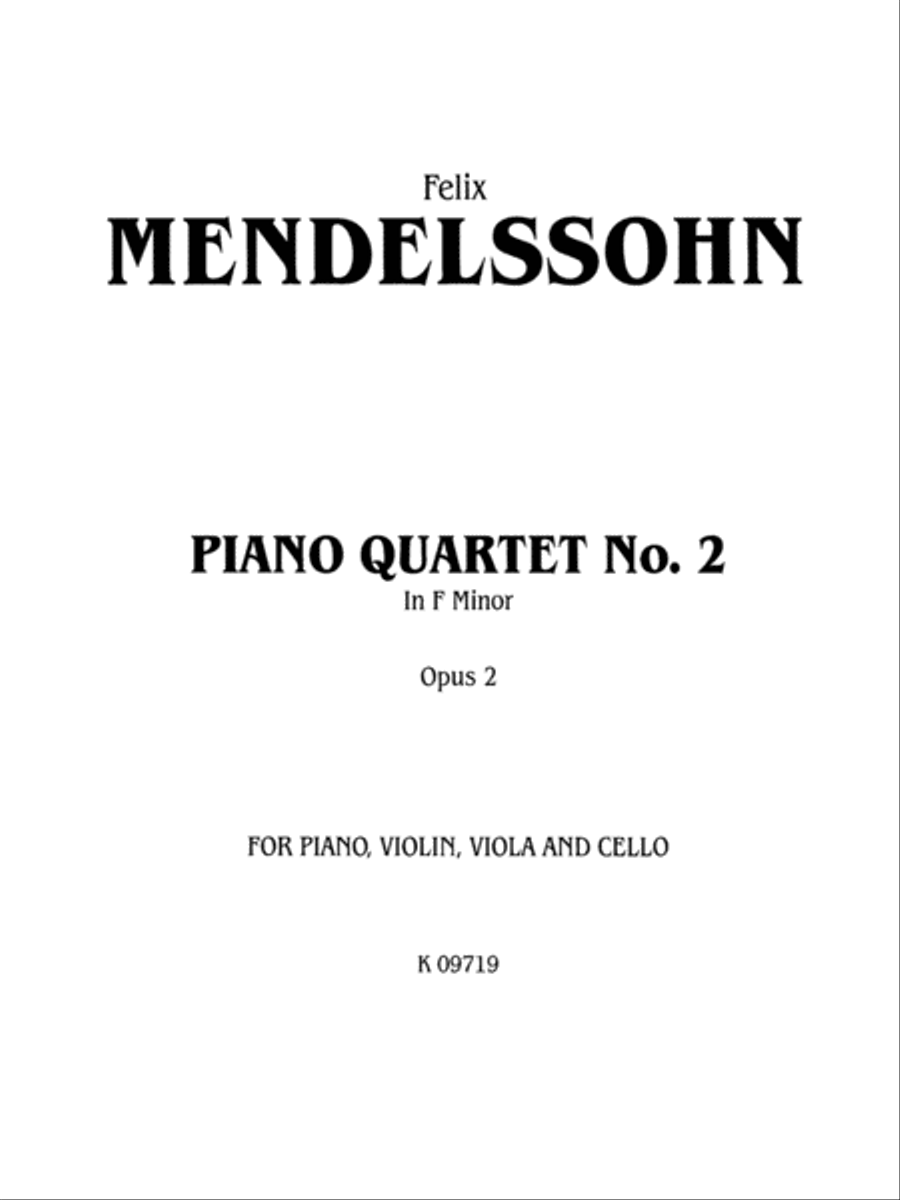 Piano Quartets Op. 2