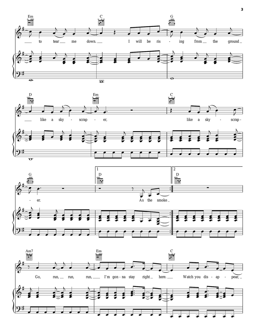 Skyscraper Acoustic Guitar scores gallery preview page 3