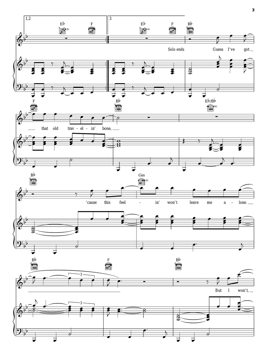 Long As I Can See The Light Piano, Vocal, Guitar scores gallery preview page 3