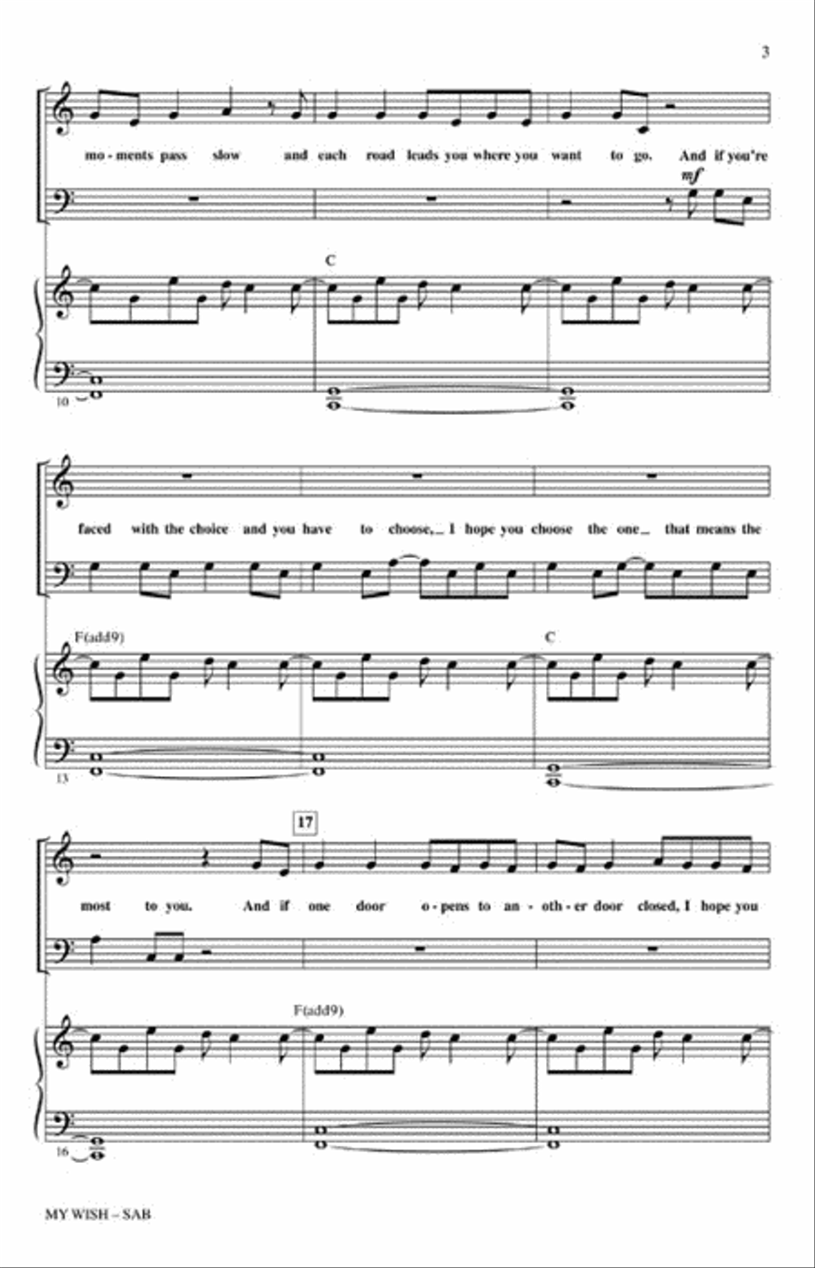 My Wish My Wish 3-Part scores gallery preview page 3