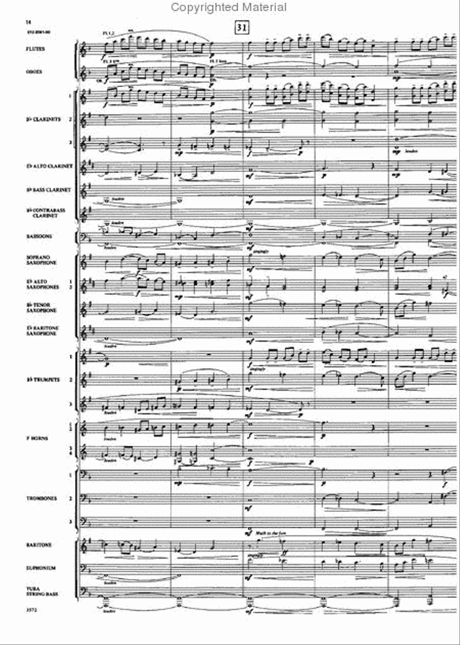 Two Grainger Melodies Concert Band scores gallery preview page 13