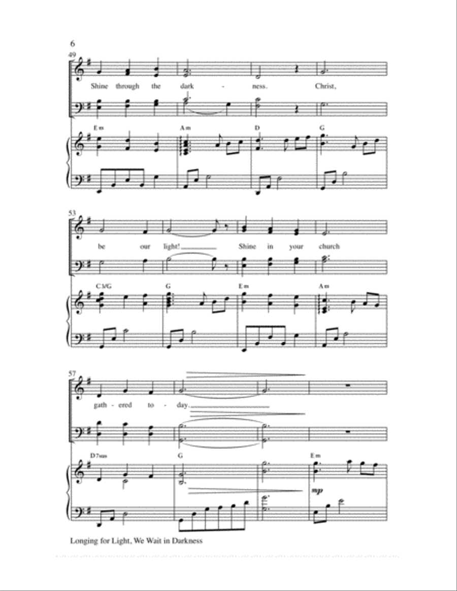 Longing for Light, We Wait in Darkness 4-Part scores gallery preview page 7