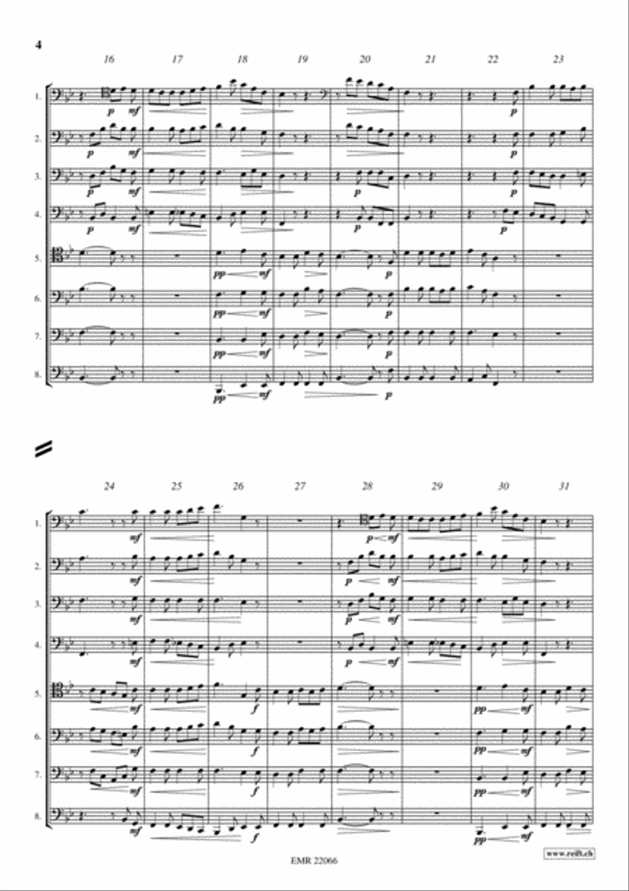 Germand Folksongs Trombone scores gallery preview page 4