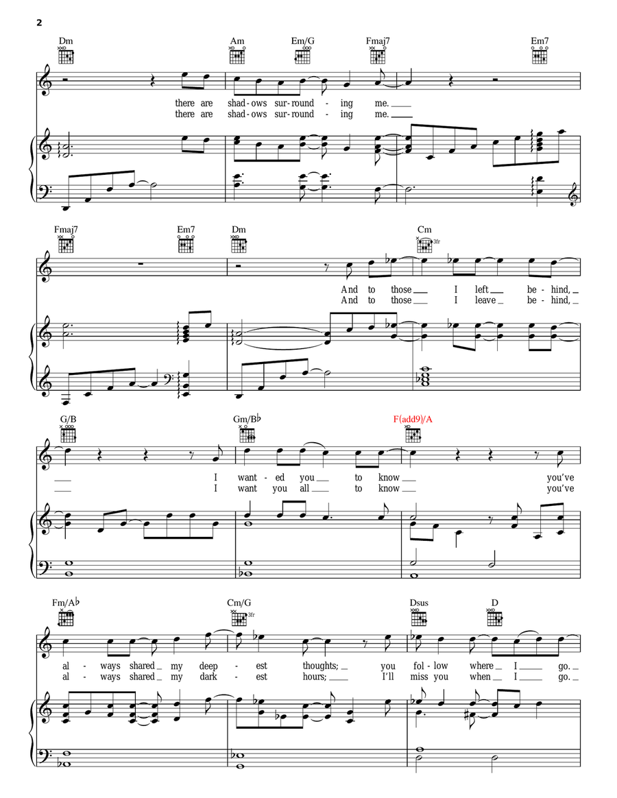 Old And Wise Piano, Vocal, Guitar scores gallery preview page 2