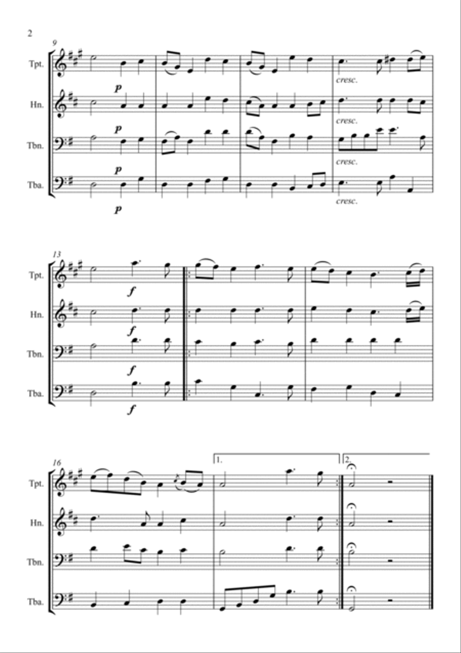 Germany's National Anthem Brass Ensemble scores gallery preview page 2