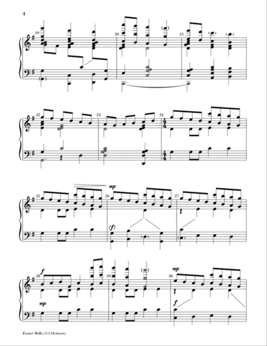 Easter Bells Easter Bells 5-Octaves scores gallery preview page 4