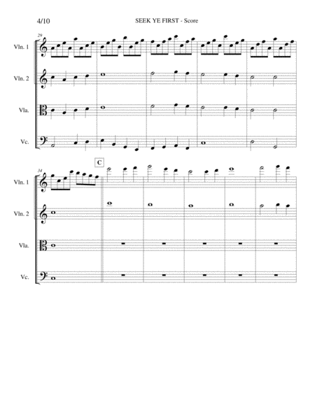 SEEK YE FIRST Maranatha Singers - Strings Quartet/Orchestra - Score + Set of Parts image number null