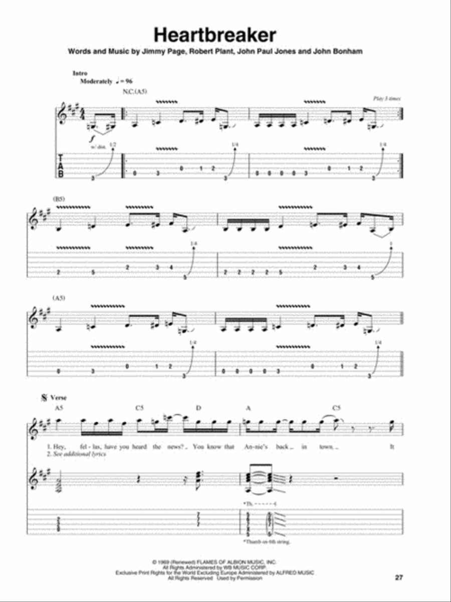 Classic Rock Guitar Tablature scores gallery preview page 4