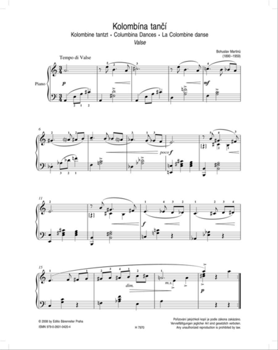 Puppets / Loutky I-III Piano Solo scores gallery preview page 2