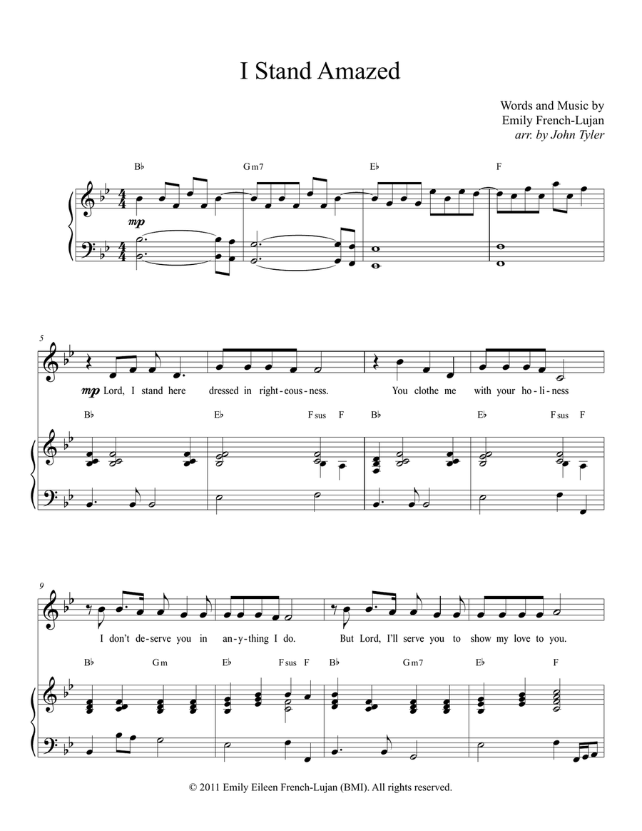I Stand Amazed I Stand Amazed SSA scores gallery preview page 1
