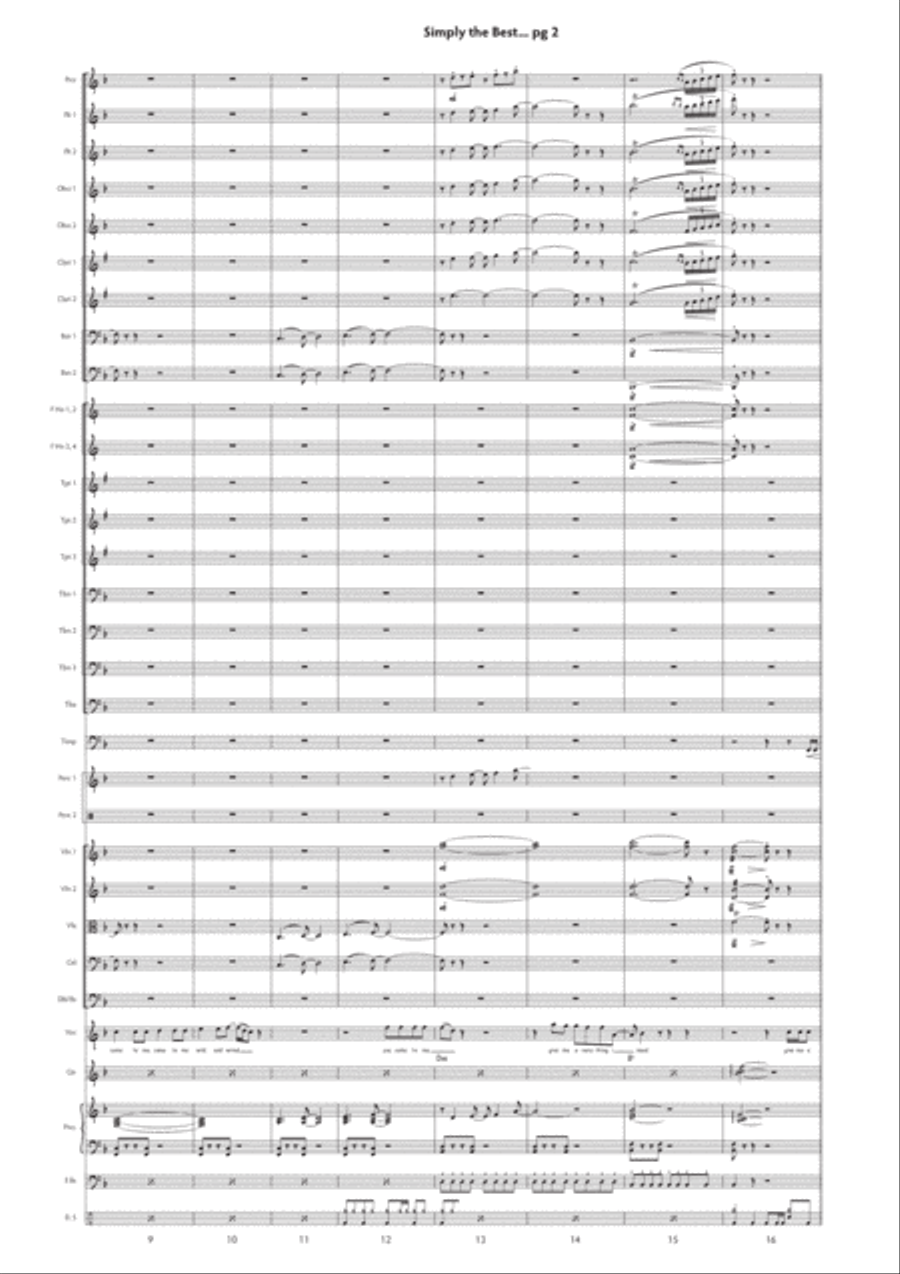 The Best (simply The Best) Full Orchestra scores gallery preview page 2
