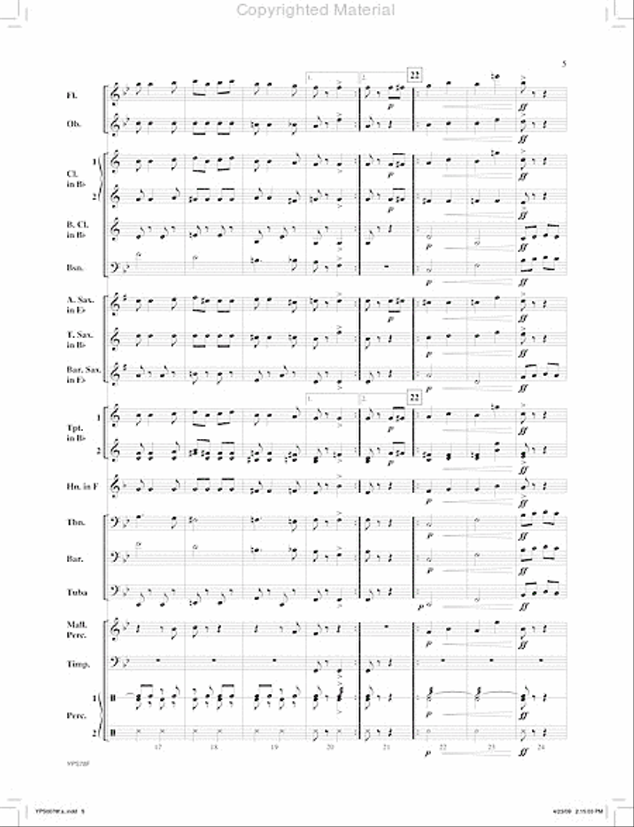 Pivot Man Concert Band scores gallery preview page 6