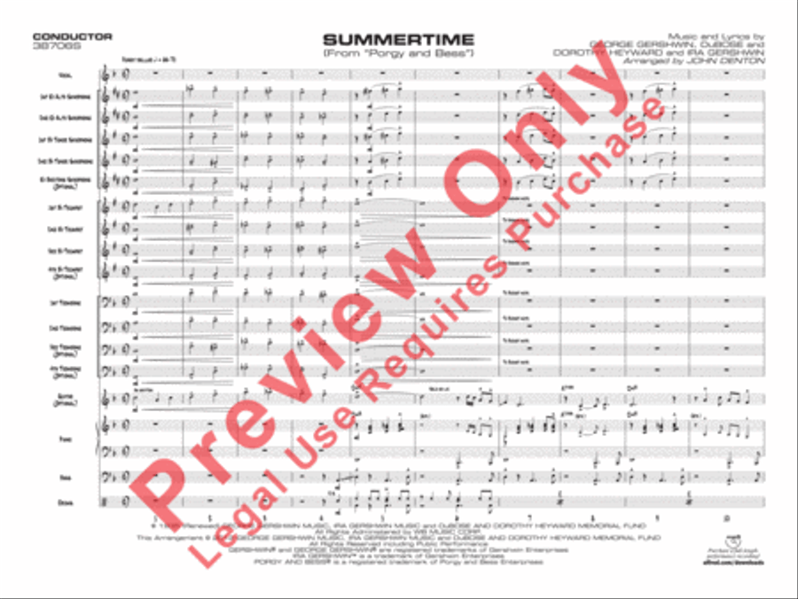 Summertime Summertime Jazz Ensemble scores gallery preview page 20