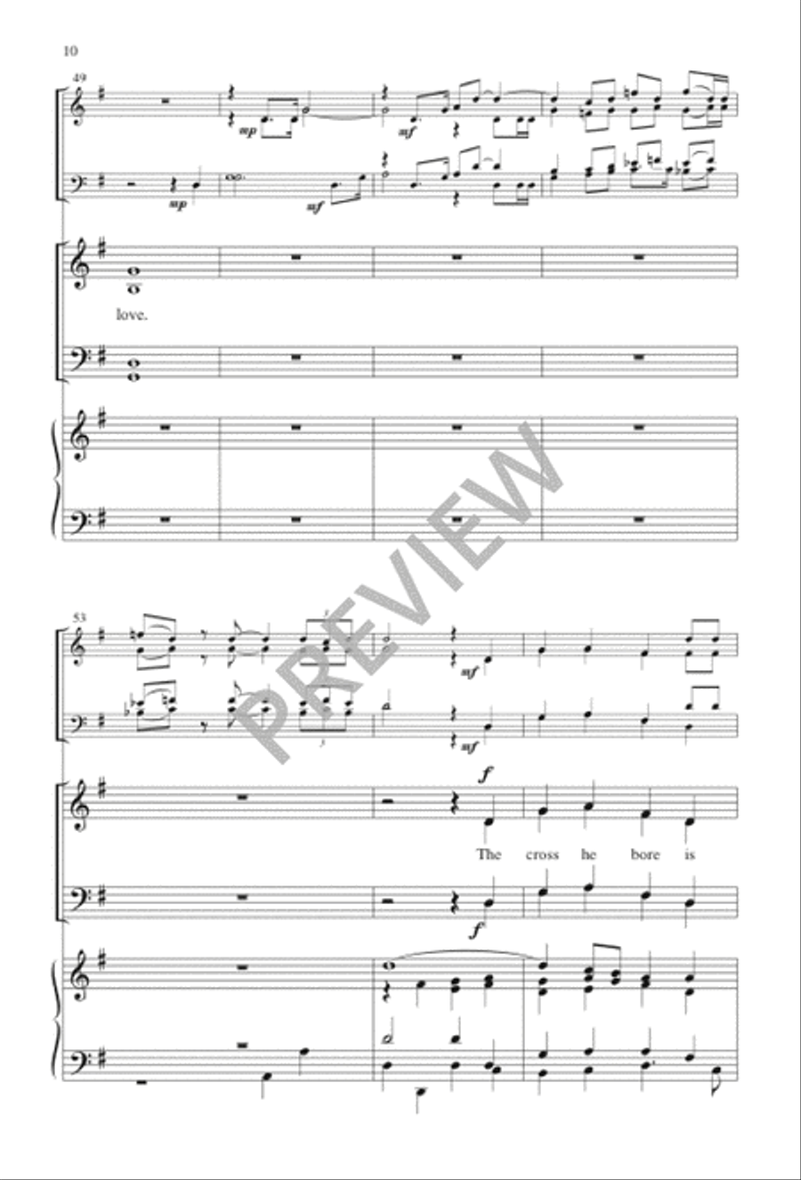 The Head That Once Was Crowned with Thorns 4-Part scores gallery preview page 11